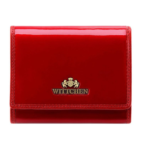 Damski portfel WITTCHEN ze skóry lakierowany średni Czerwony WITT25-1-070 