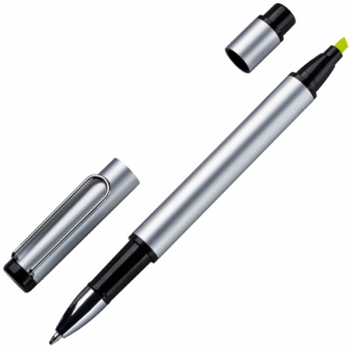 Długopis metalowy 2w1 GETAFE szary 030107 (2)