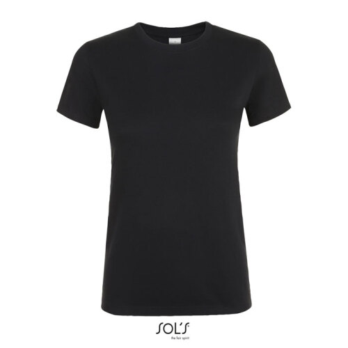 REGENT Damski T-Shirt 150g deep black S01825-DB-S 