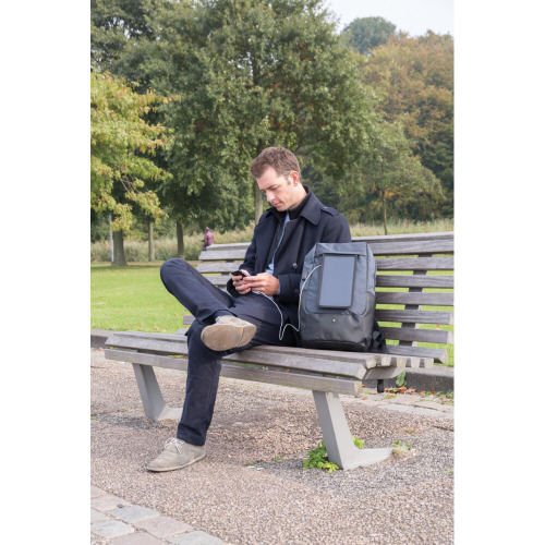 Plecak na laptopa 15,6", ładowarka słoneczna 7W Swiss Peak Eclipse Czarny P762.120 (11)