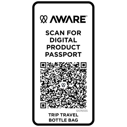 Trip Aware™, torba na butelki wykonana z materiałów z recyklingu, 2 l Hale Blue 12076555 (6)
