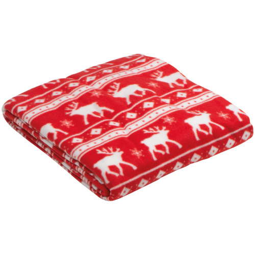 Koc z motywem świątecznym Czerwony 0869WE (4)