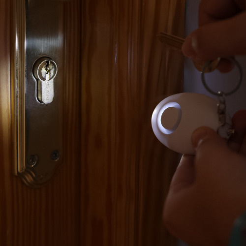Alarm osobisty, brelok, lampka LED Biały VA353-02 (4)