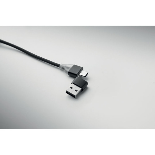 Brelok 3w1 kabel ładujący Czarny MO3150-03 (2)