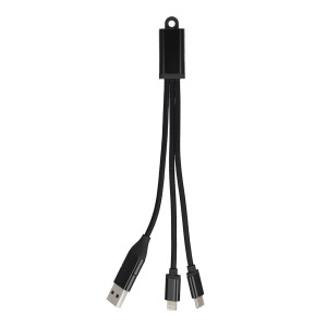 Kabel ładujący 2 w 1 USB-A/C do USB-C i Lightning, aluminiowy