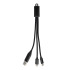 Kabel ładujący 2 w 1 USB-A/C do USB-C i Lightning, aluminiowy Czarny LT95664-N0002 (1) thumbnail