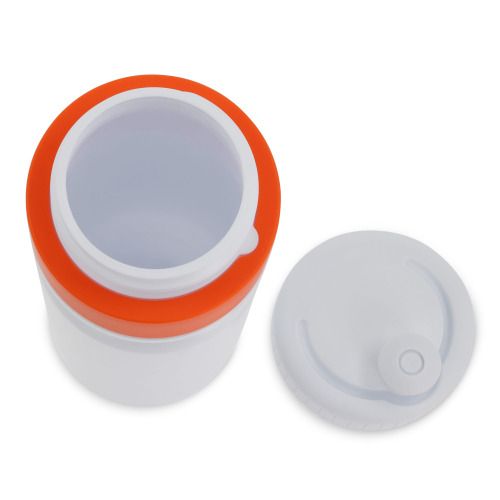 Bidon sportowy z obwódką  750ml Biały / pomarańczowy LT98786-N0126 (4)