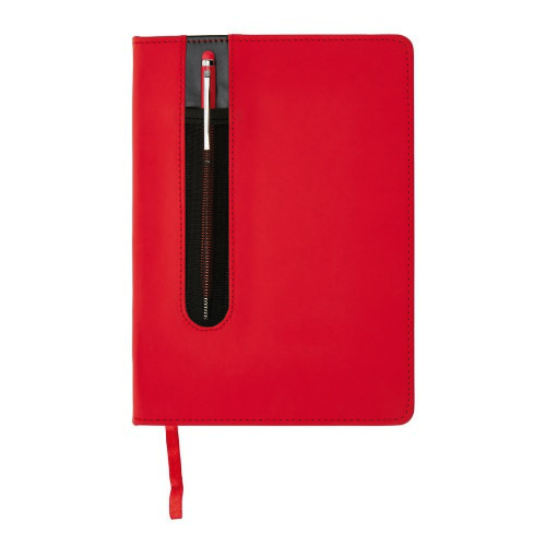 Zestaw upominkowy, notatnik A5 (kartki w linie), długopis czerwony V2717-05 (2)
