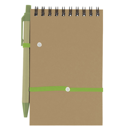 Notatnik, karteczki samoprzylepne, długopis jasnozielony V2718-10 (2)
