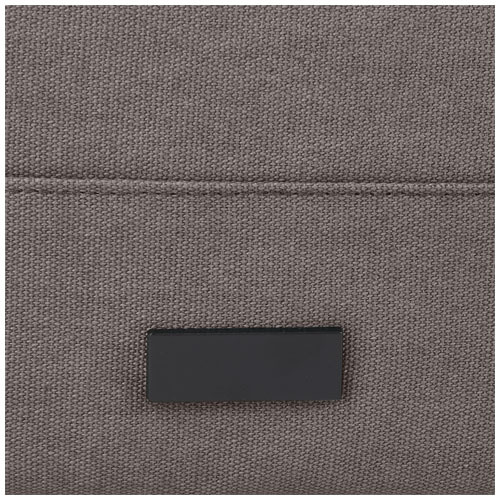 Joey 15-calowy plecak na laptopa z płótna z recyklingu z certyfikatem GRS o pojemności 15 l Szary 12067882 (5)