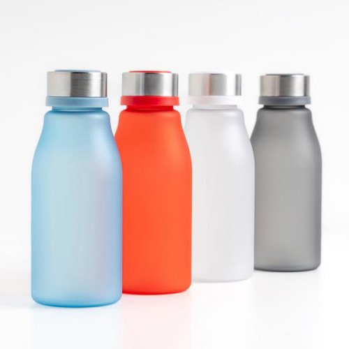 Matowa butelka RPET o pojemności 350 ml z karabińczykiem / Bijou Czerwony IP37071852 (9)