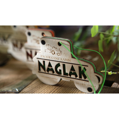 Zawieszka drewniana z kolorowym filcem Drewniany FSH02 