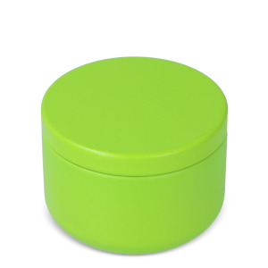 Bezzapachowa świeca roślinna Asana w puszce z recyklingu Jasnozielony