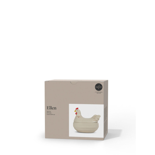 POJEMNIK ELLEN KURA, KREMOWY Kremowy 5018456- (6)