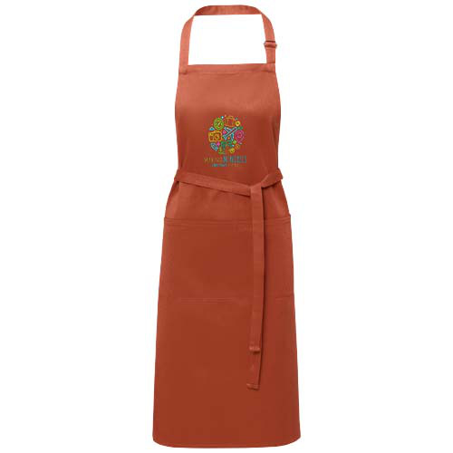 Andrea fartuch o gramaturze 240 g/m² z regulowanym paskiem na szyję Brick 11333432 (1)