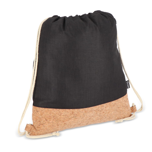 Worek ze sznurkiem R-PET i korek 35 x 40 cm Czarny LT91392-N0002 
