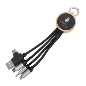 Kabel 4w1 z podświetlanym logo, LH-ZMU05