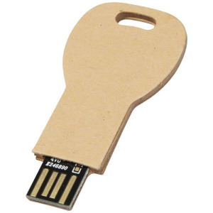 Pendrive wyposażony w interfejs USB 2.0 w kształcie klucza z papieru z recyklingu