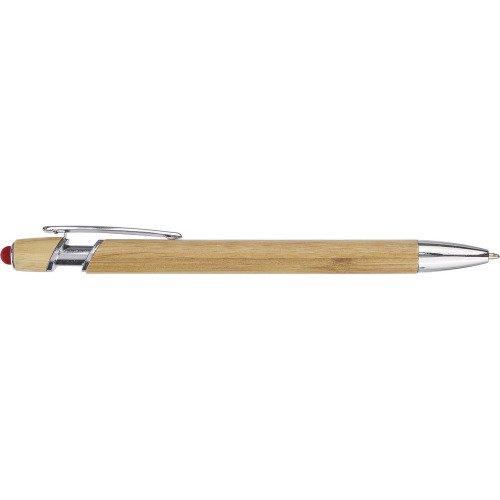 Bambusowy długopis, touch pen Czerwony VA442-05 