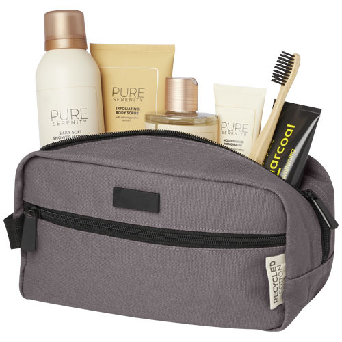 Joey kosmetyczka o pojemności 3,5 l z płótna z recyklingu z certyfikatem GRS Szary 13004182 (5)