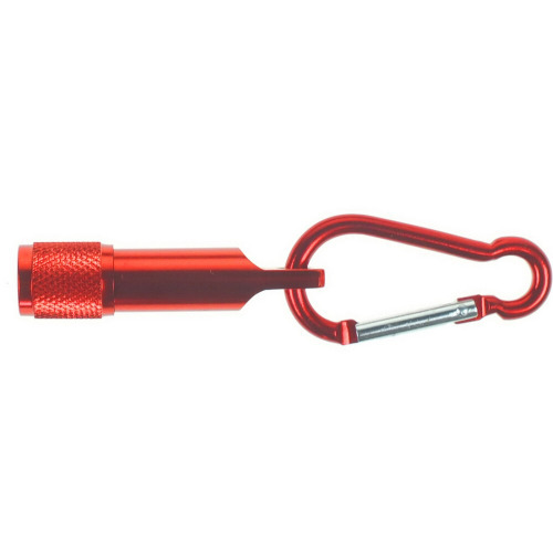 Zestaw narzędzi, narzędzie wielofunkcyjne, scyzoryk (7 el.), latarka 1 LED z karabińczykiem Czerwony V7710-05 (7)