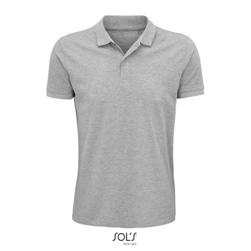 PLANET Męskie POLO 170g Grey melange S03566-GY-L 