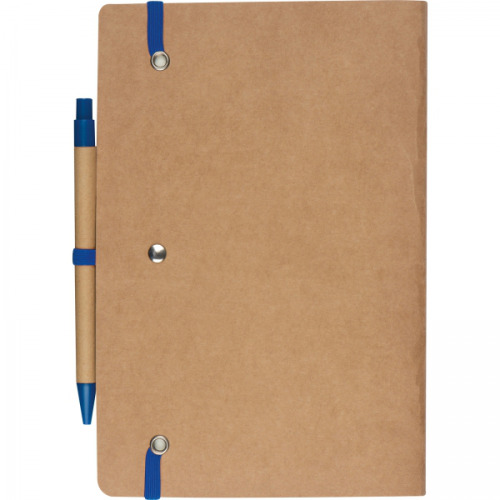 Notatnik A5 z czystymi stronami i długopisem z materiałów z recyklingu CHLOE Niebieski 2377604 (5)