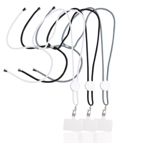 Smycz z uchwytem na telefon z RPET / Daily Light Grey IP14086495 (6)