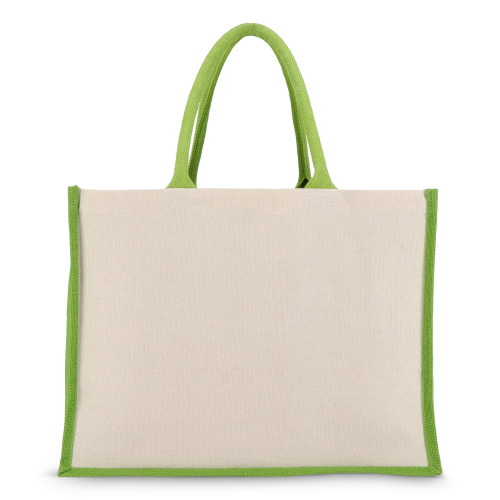 Jutowo-bawełniana torba na ramię OEKO-TEX® 42,5 x 19 x 32 cm 320 g/m² Jasnozielony LT95373-N0032 (1)