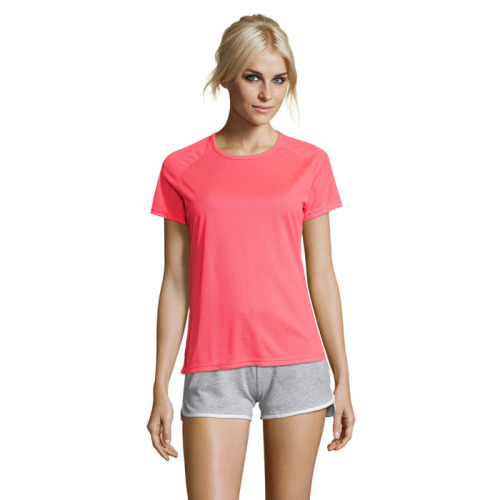 SPORTY Damski T-Shirt 140g Neon Coral S01159-NC-XL 