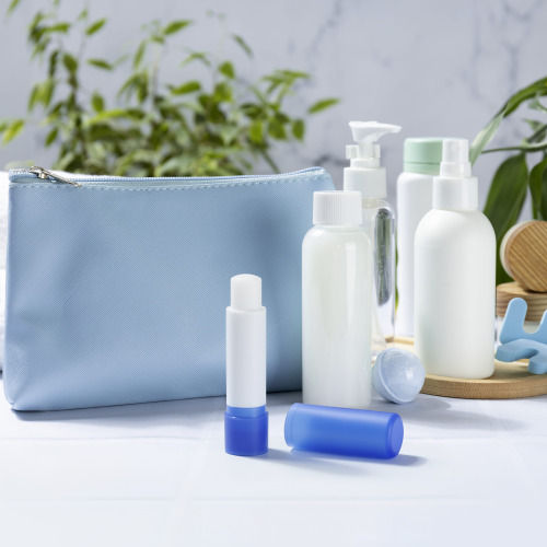 Klasyczny balsam do ust w sztyfcie wykonany z materiałów z recyklingu Ecru / niebieski LT90485-N5411 (2)