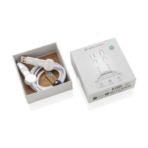 Kabel do ładowania 6 w 1 45W Urban Vitamin Oakland Biały P302.703 (9)
