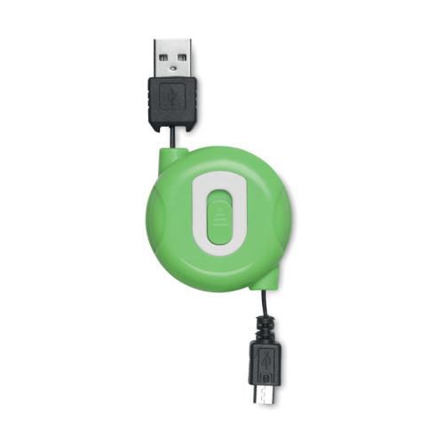 Kabel USB-mikroUSB zwijany limonka MO8733-48 