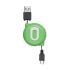Kabel USB-mikroUSB zwijany limonka MO8733-48  thumbnail