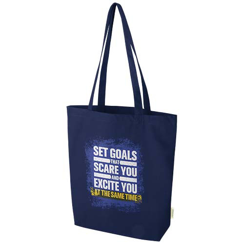 Odisha organiczna torba na zakupy z certyfikatem OCS o gramaturze 270 g/m², 10 l  Granatowy 12078655 (1)