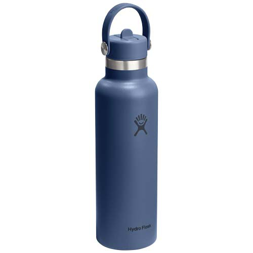 Butelka na wodę Hydro Flask Standard Mouth, pojemność 621 ml, izolowana, ze stali nierdzewnej Środkowy niebieski 10099052 