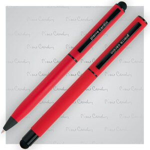 Zestaw piśmienny touch pen, soft touch CELEBRATION Pierre Cardin Czerwony