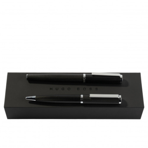 Zestaw upominkowy HUGO BOSS długopis i pióro wieczne - HSI1062B + HSI1064B Czarny HPBP106B 