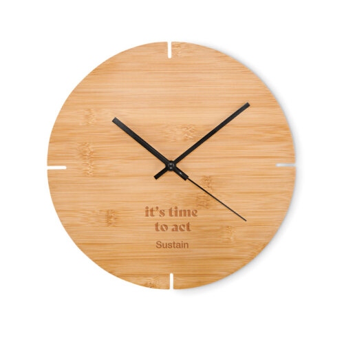Bambusowy zegar ścienny drewna MO6792-40 (4)