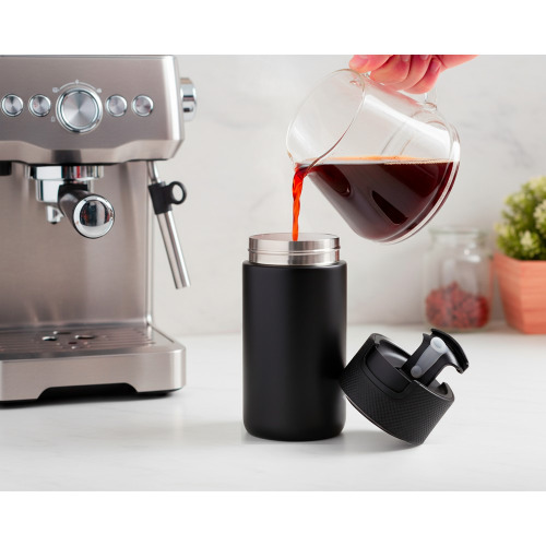 Kubek termiczny 400 ml Air Gifts z ceramiką | Nabila Czarny VA050-03 (5)