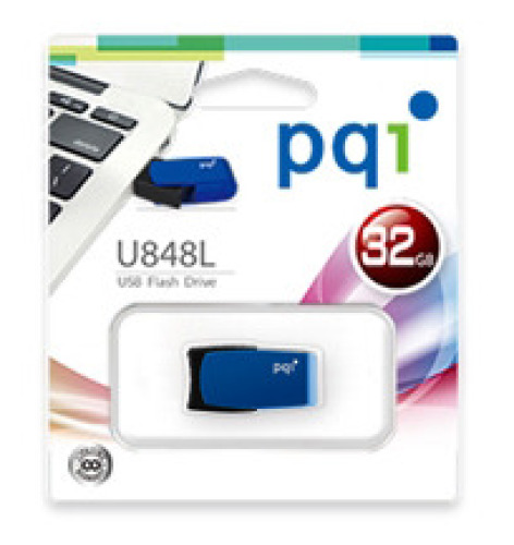 Pendrive PQI u848L 32GB black Niebieski EG 792504 32GB (1)