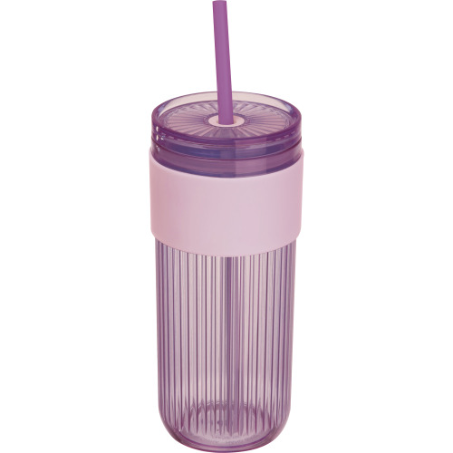 Kubek ze słomką 660 ml SOLEDAD Fioletowy 8552912 