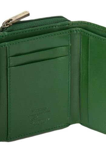 Damski portfel WITTCHEN z gładkiej skóry dwustronny mały Zielony WITT14-1-121 (4)
