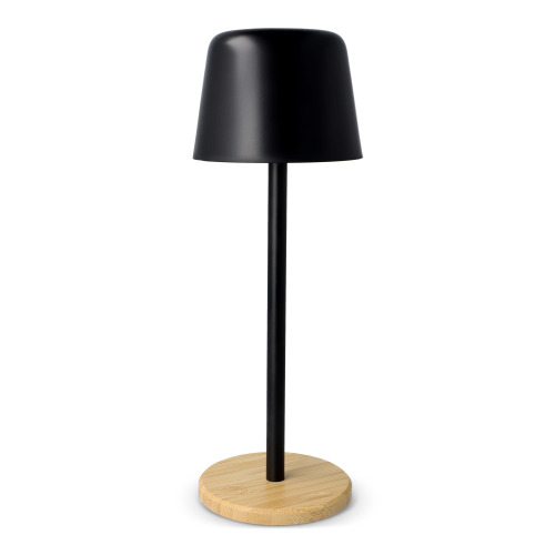 Lampa stołowa Solis z regulacją jasności i podstawą z bambusa Czarny LT93353-N0002 