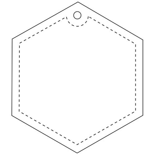 RFX™ reflective odblaskowa zawieszka z TPU, sześciokąt Neonowy żółty 1PR11113 (3)