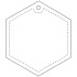 RFX™ reflective odblaskowa zawieszka z TPU, sześciokąt Neonowy żółty 1PR11113 (3) thumbnail