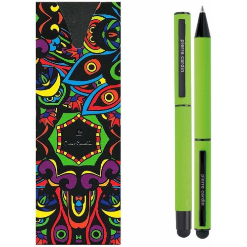 Zestaw piśmienny długopis i pióro kulkowe touch pen soft touch CELEBRATION Pierre Cardin Jasnozielony B0401007IP329 (1)