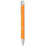 Długopis z gumowym wykończenie pomarańczowy MO8857-10  thumbnail