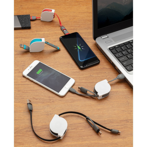 Zwijany kabel do ładowania i synchronizacji 3 w 1 Czarny P302.221 (8)