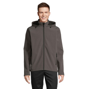 RACE MEN HOODED JACKET Szarość Węgla Drzewnego